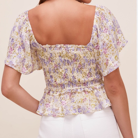Astr the Label January Flutter Sleeve Top - Picture 3 of 4